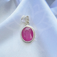 Certified Ruby Pendant With Pure Silver