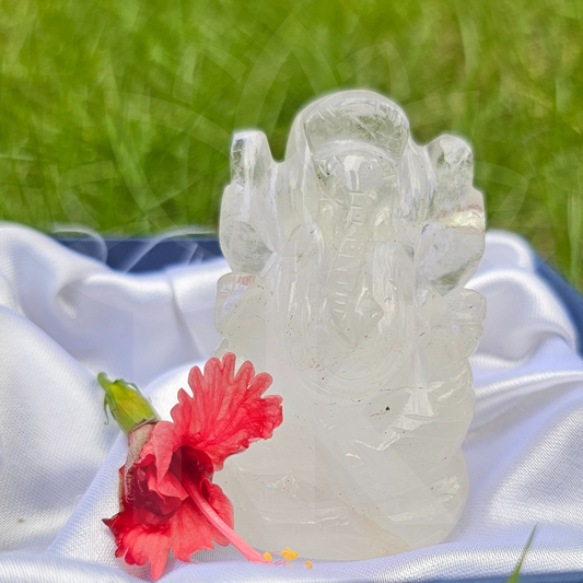 Lord Ganesha in Clear Quartz