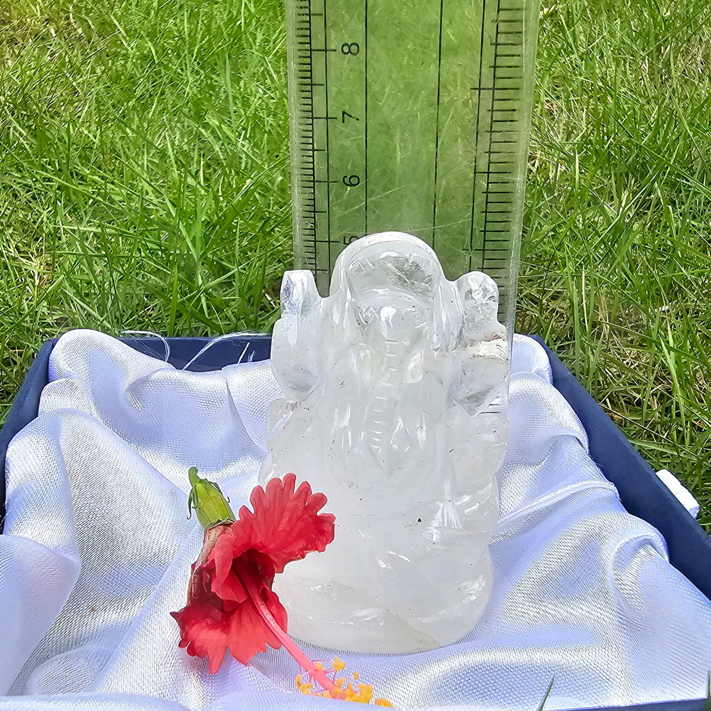 Lord Ganesha in Clear Quartz