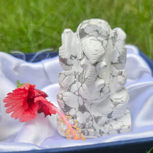 Lord Ganesh in Howlite