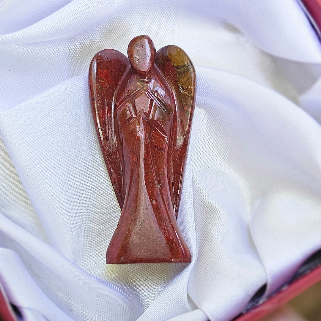 Red Jasper Angel For Grounding (2 Inch)