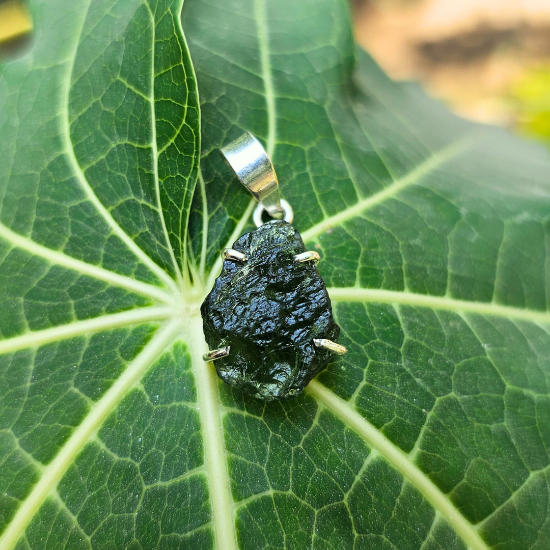 Moldavite Pendant For Compassion