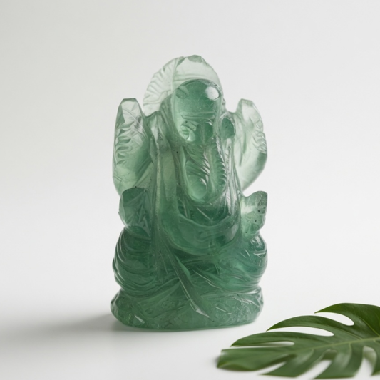 Green Fluorite Lord Ganesha