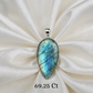 Natural Labradorite crystal pendant for transformation