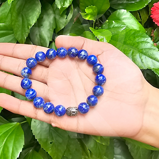 Lapis Lazuli Bracelet For Self Confidence-(10mm) - Dr. Neeti Kaushik's Shop