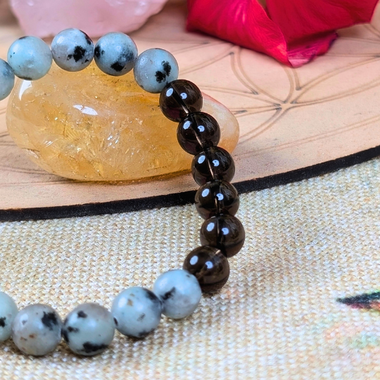 Missing Number 5 Bracelet – Lo Shu Grid for Adaptability, Mental Clarity & Balance(8mm) - Dr. Neeti Kaushik's Shop