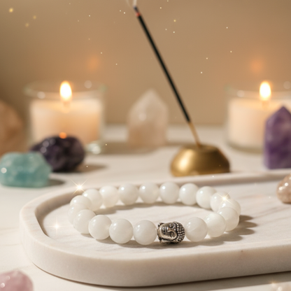Moonstone Bracelet For New Beginning-(10mm) – Dr. Neeti Kaushik's Shop