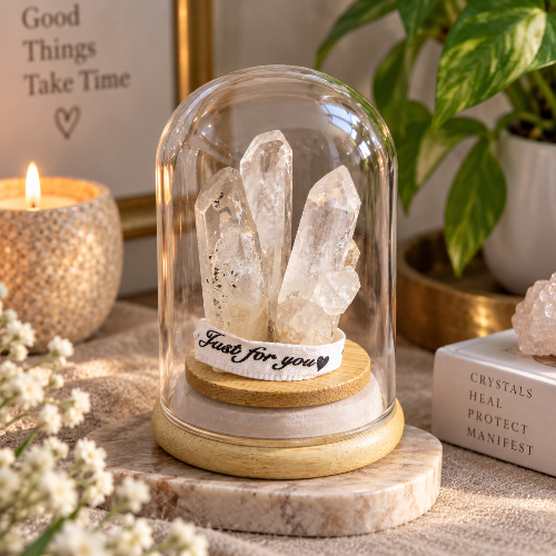 Natural Clear Quartz Cluster Bottle Ornament – Family Unity & Wish Fulfillment Crystal