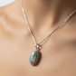 Oyster Turquoise 925 Silver Pendant – Unique Beauty & Healing Energy