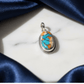 Oyster Turquoise 925 Silver Pendant – Unique Beauty & Healing Energy