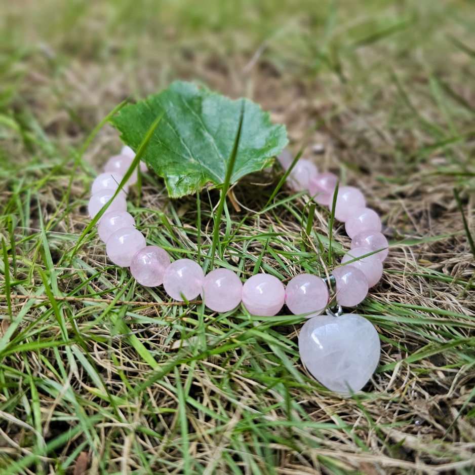 Rose quartz Love Charm Bracelet For Serenity and Calm