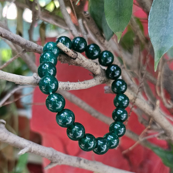 Dark green jade bracelet discount