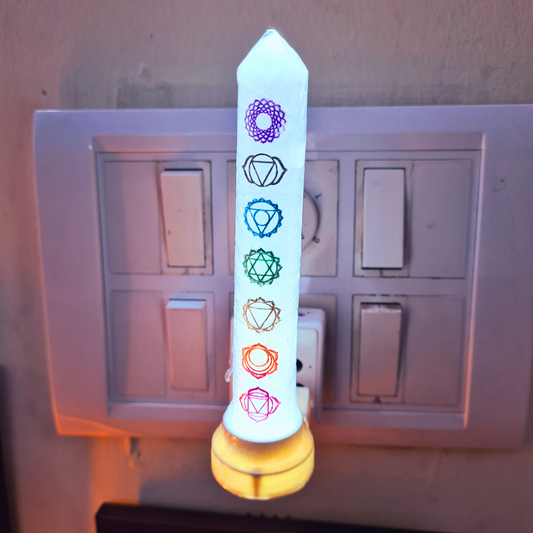 Selenite Tower Lamp For Effective Cleansing of Space & Aura