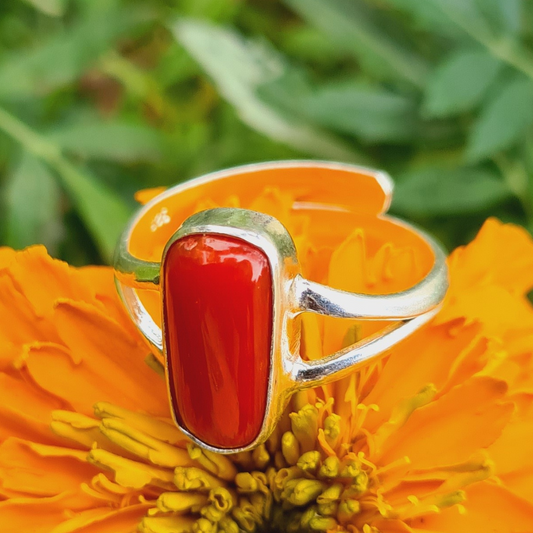 Certified Red Coral Ring To Protects Against "Black Magic"