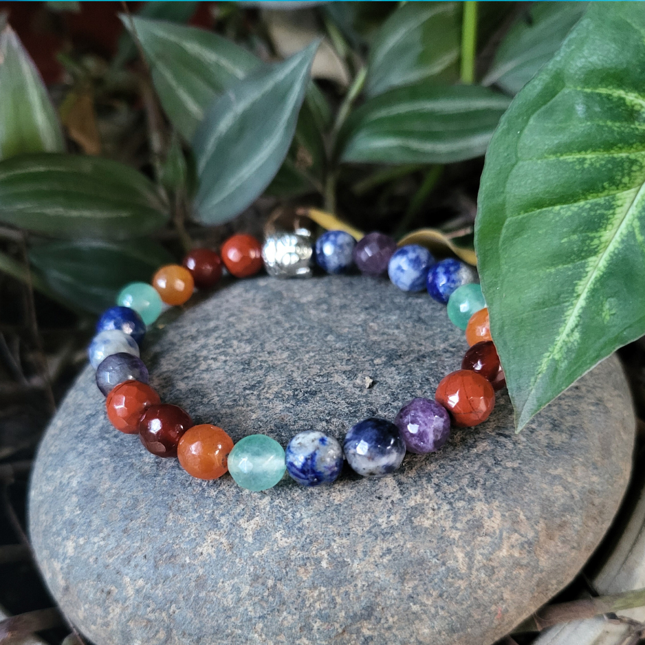 7 Chakra Diamond cut Bracelet For Abundance