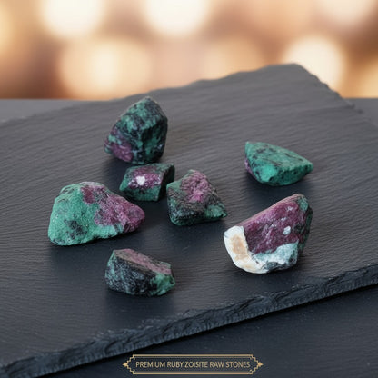 Premium Ruby Zoisite Raw Stones– Passion, Growth & Vitality