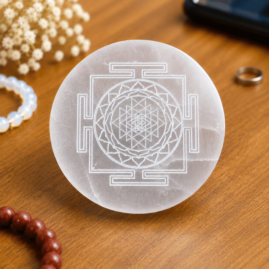 Selenite Export Quality Plate (10 cm)From Morocco - Crystals Recharge