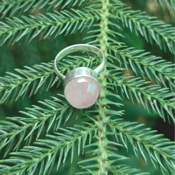 Natural Rose quartz Ring