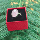Natural Rose Quartz Crystal Ring - For Stimulates Love Emotional Healing