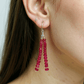 Ruby Bati Cut 925 Sterling Silver Earring Set