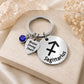 The Sagittarius Keychain Zodiac - Strength Charm with Blue Corundum