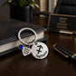The Sagittarius Keychain Zodiac - Strength Charm with Blue Corundum