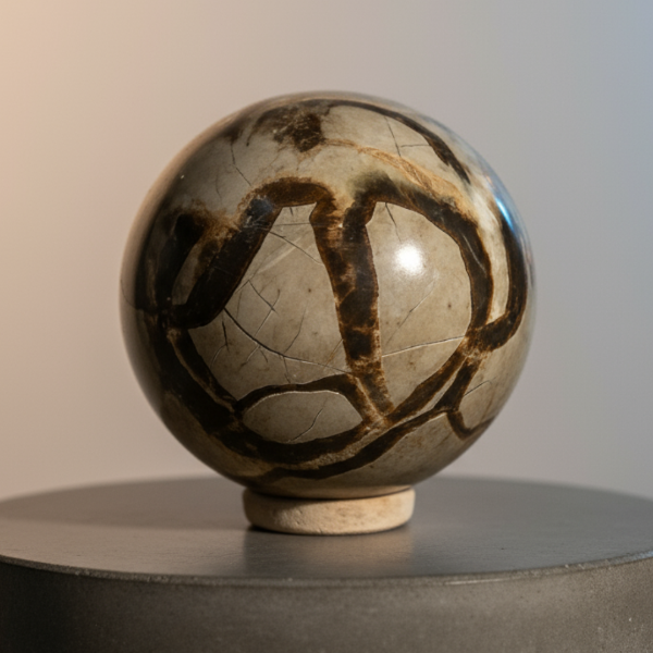 Septarian ball for grounding, protection, and healing energy
