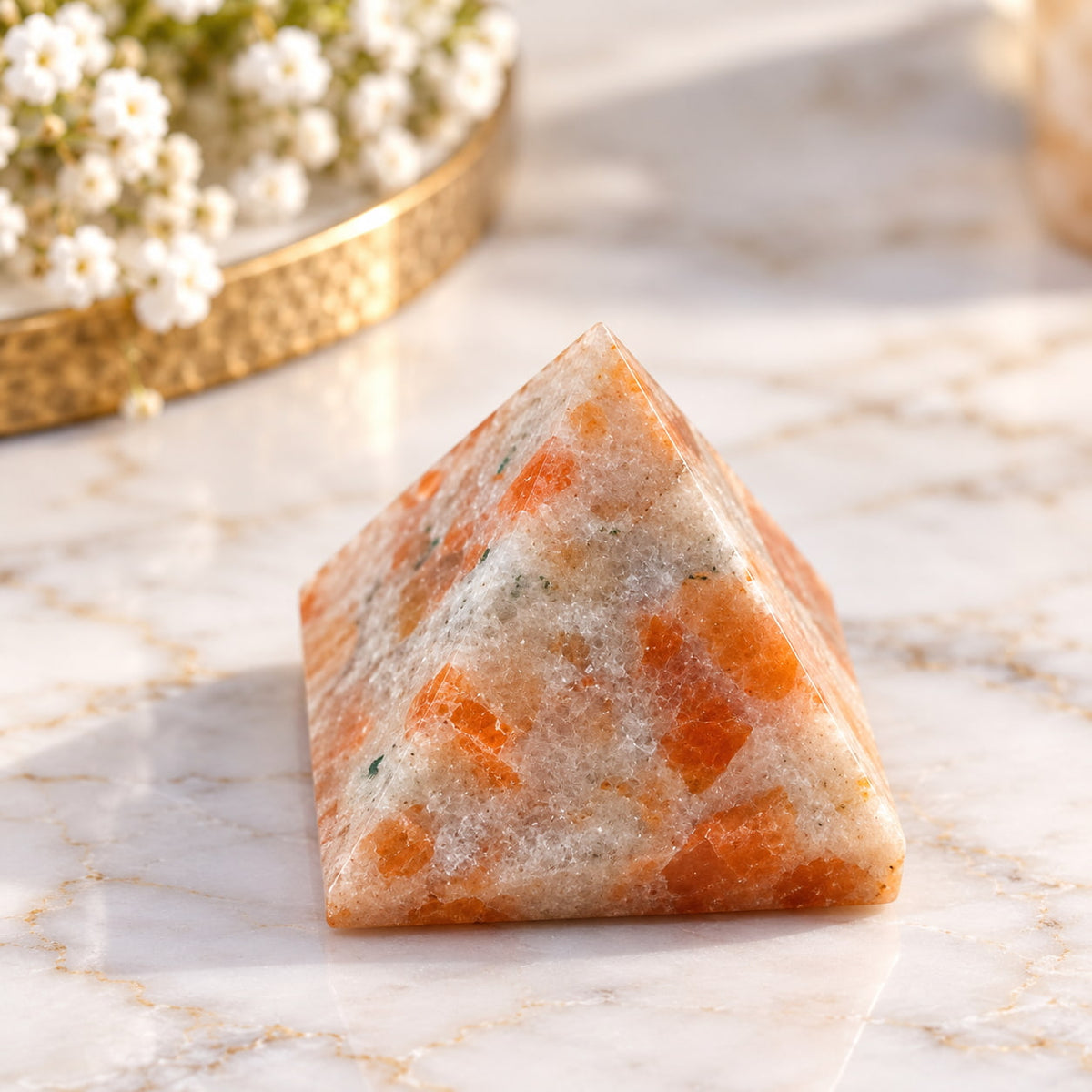 Sunstone Crystal Pyramid | Confidence, Abundance and Solar Energy