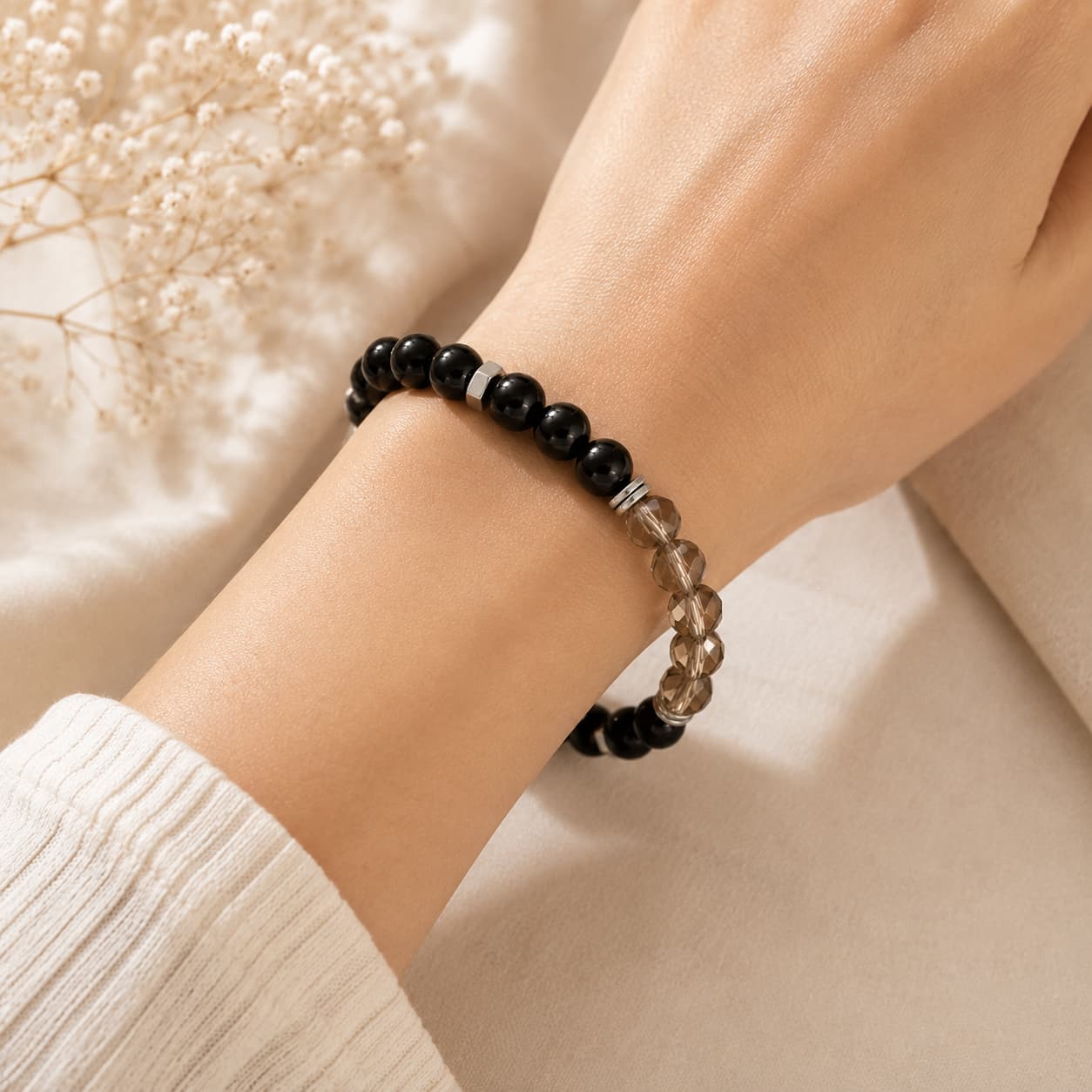 The Empath Protection Bracelet | Black Tourmaline, Pyrite, Smoky Quartz and Labradorite