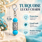 Turquoise Crystal Charm | Courage, Confidence and Name & Fame