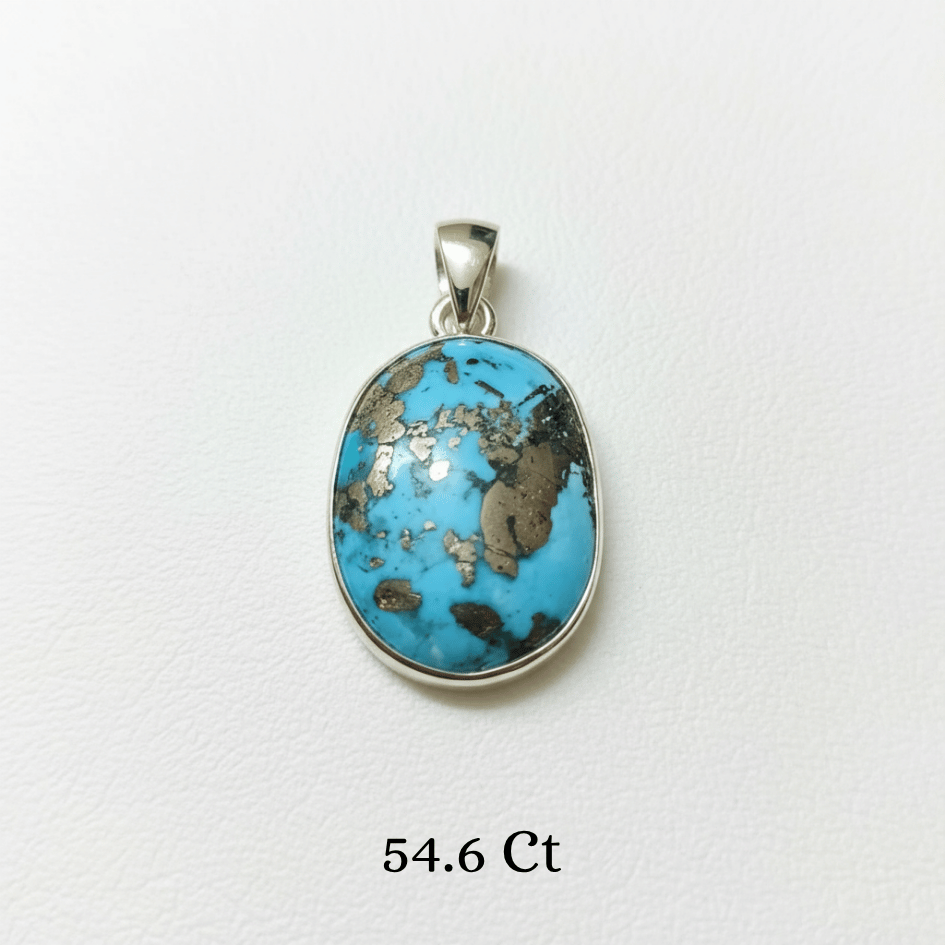 Authentic Turquoise gemstone pendant for communication and clarity