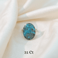 Turquoise 925 sterling silver ring for protection and healing