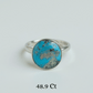 Authentic Turquoise 925 sterling silver ring for spiritual growth