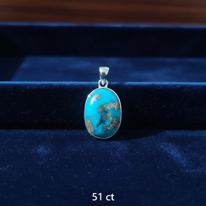 Turquoise 925 Sterling Silver Pendant – Healing • Protection • Communication