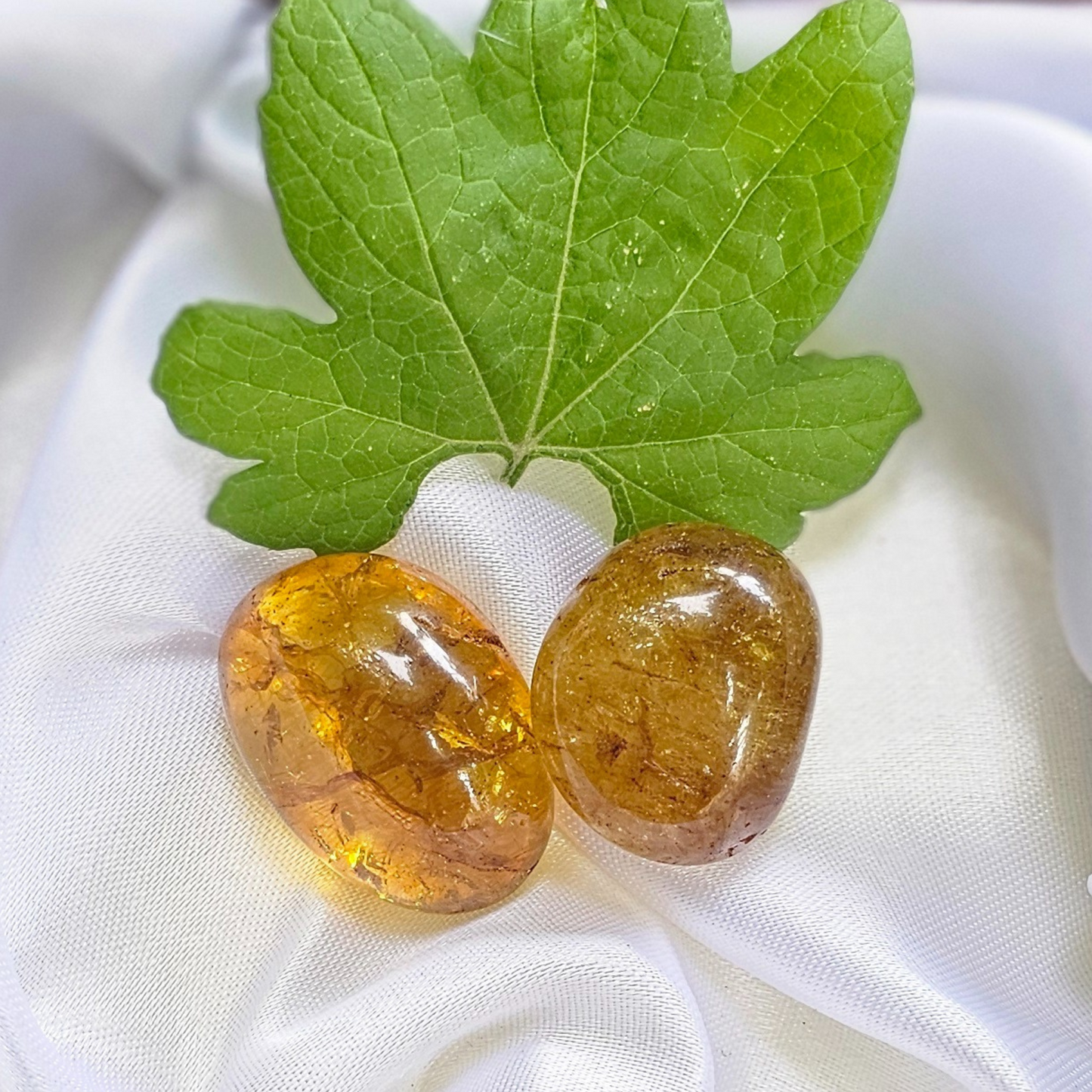 Citrine Duo Tumble AAA Quality For Meditation