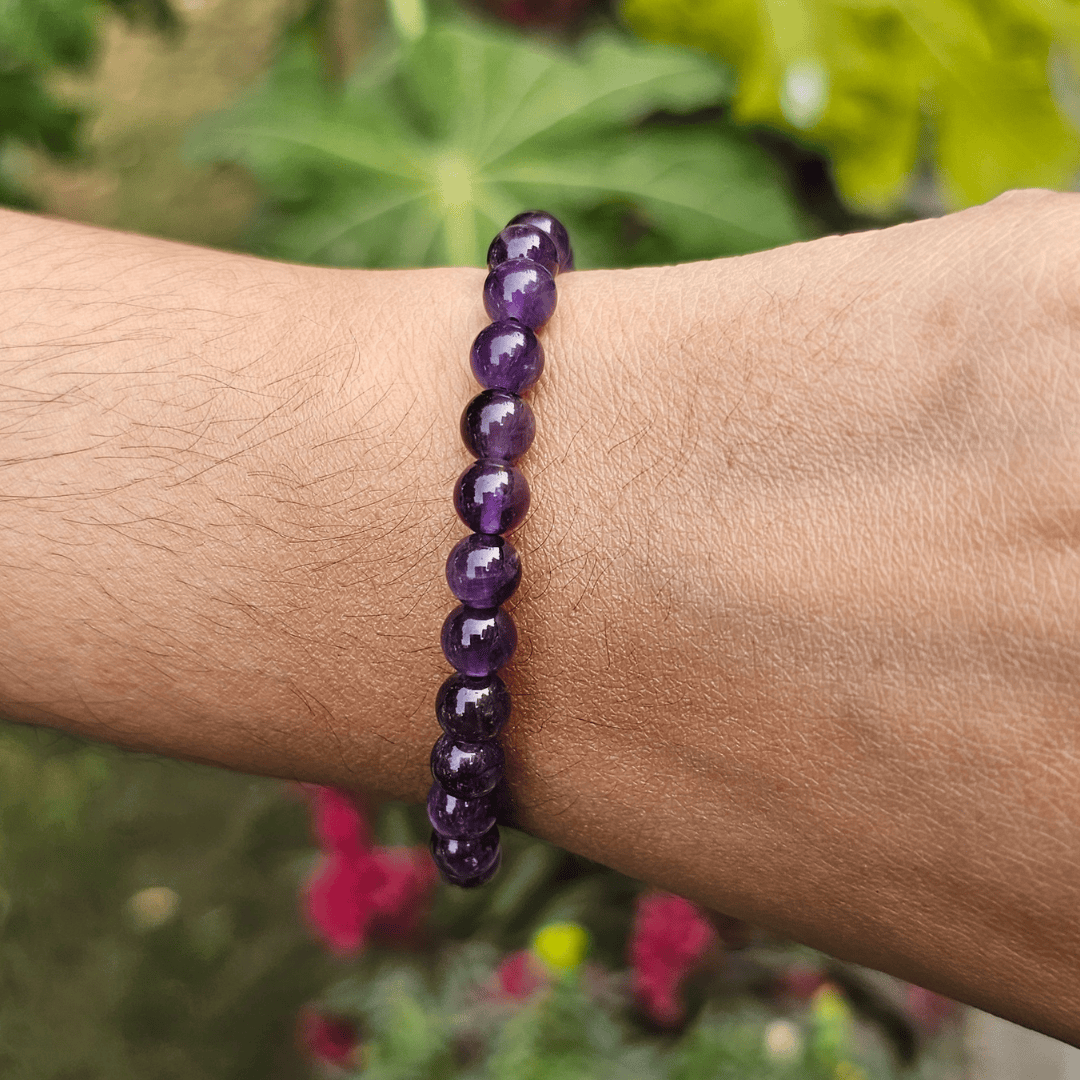 Amethyst AAA Bracelet To  Promotes Relaxation 6mm