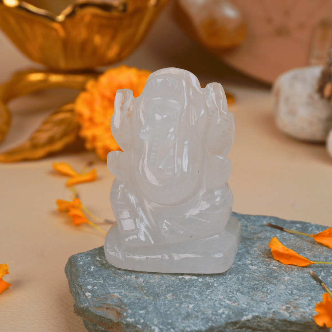 Lord Ganesha in Clear Quartz