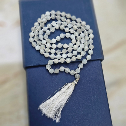 Moonstone Jaap Mala For Enhances Positive Wellbeing - Dr. Neeti Kaushik's Shop