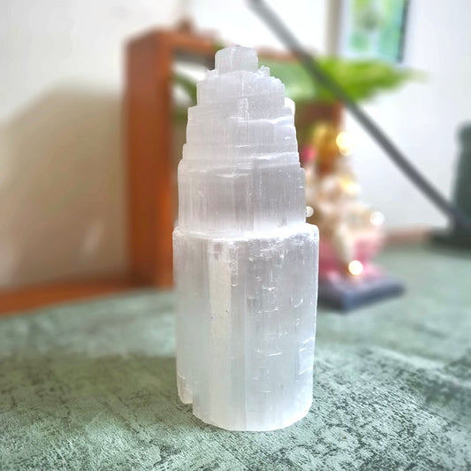 Selenite Lamp For Bedside or Work Table
