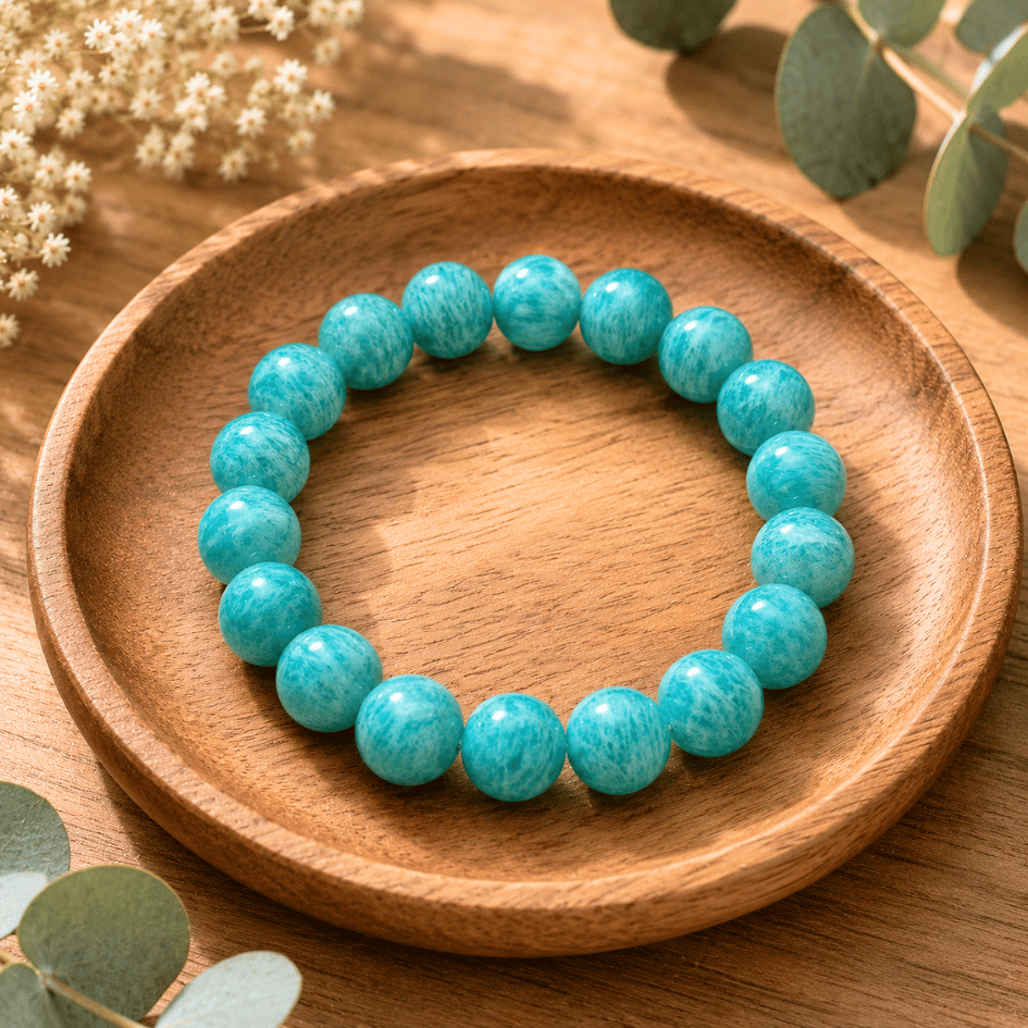 Amazonite Bracelet To Relieve Stress-(10mm)