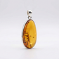 Amber pendant with silver