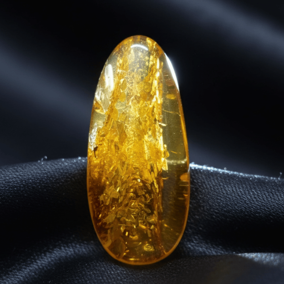 Amber Cabochon Stone for Healing, Protection & Positive Energy