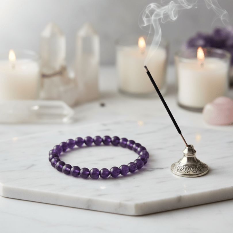 Amethyst AAA Bracelet For Peace & Protection (6mm)