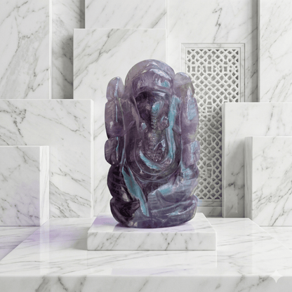 Lord Ganesha in Amethyst – For Wisdom, Success & Spiritual Protection