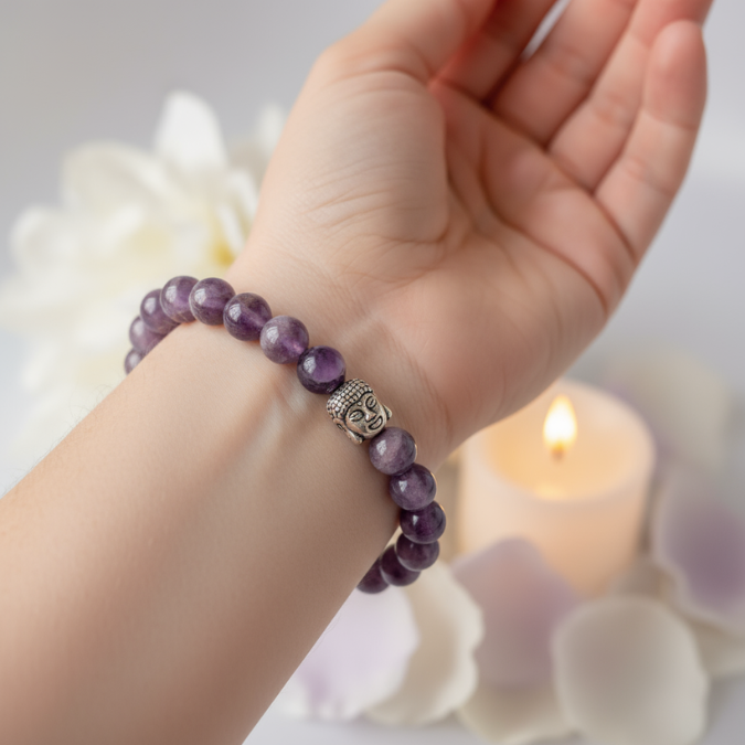 Healing Ametrine bracelet for stress relief and focus