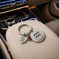 The Aquarius Keychain Zodiac - Luck Charm with Blood Red Corundum