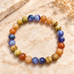 Aries (मेष) Abundance Bracelet for 2027 | Chevron Amethyst, Orange Aventurine and Wood Jasper