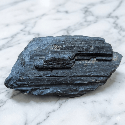 black tourmaline raw piece for protection and grounding