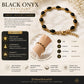 Black Onyx Bracelet In Brass For Protection, Strength & Confidence