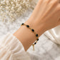 Black Onyx Bracelet In Brass For Protection, Strength & Confidence